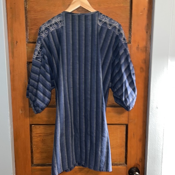 Hiroko Ogawa Sashiko indigo blue top handmade vintage denim blue Vintage - Picture 4 of 8